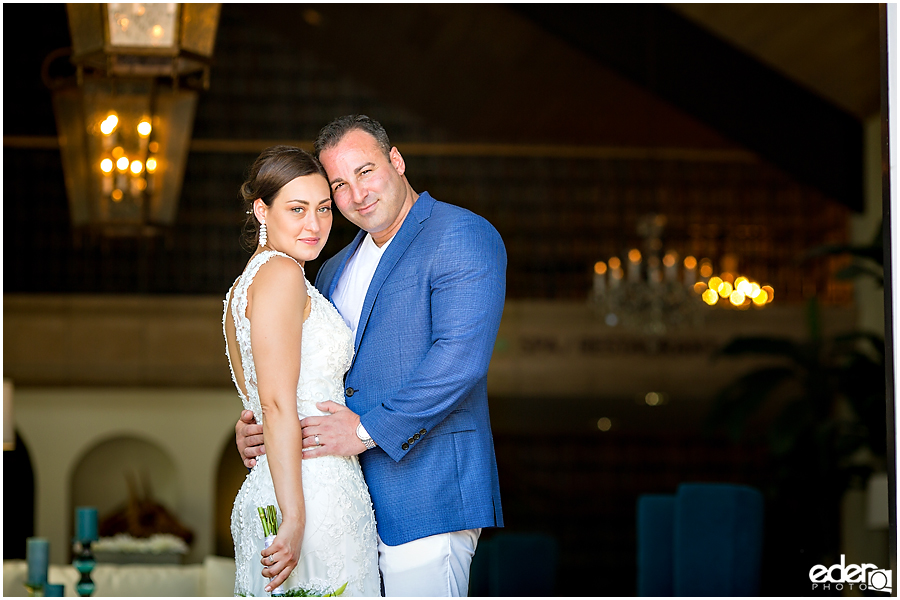 Bride and groom wedding portraits from San Diego elopement.