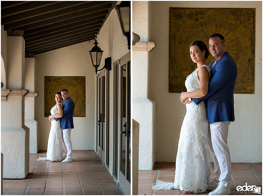 Beach elopement at the Kona Kai Resort in San Diego, CA.