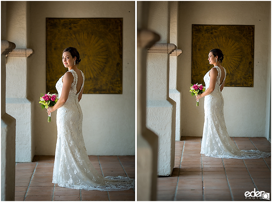 Bridal portraits for elopement at the Kona Kai Resort in San Diego, CA.