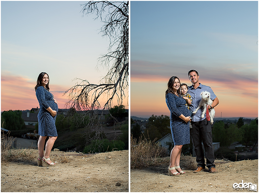 Sunset family portrait session