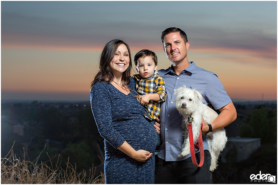 Sunset family portrait session