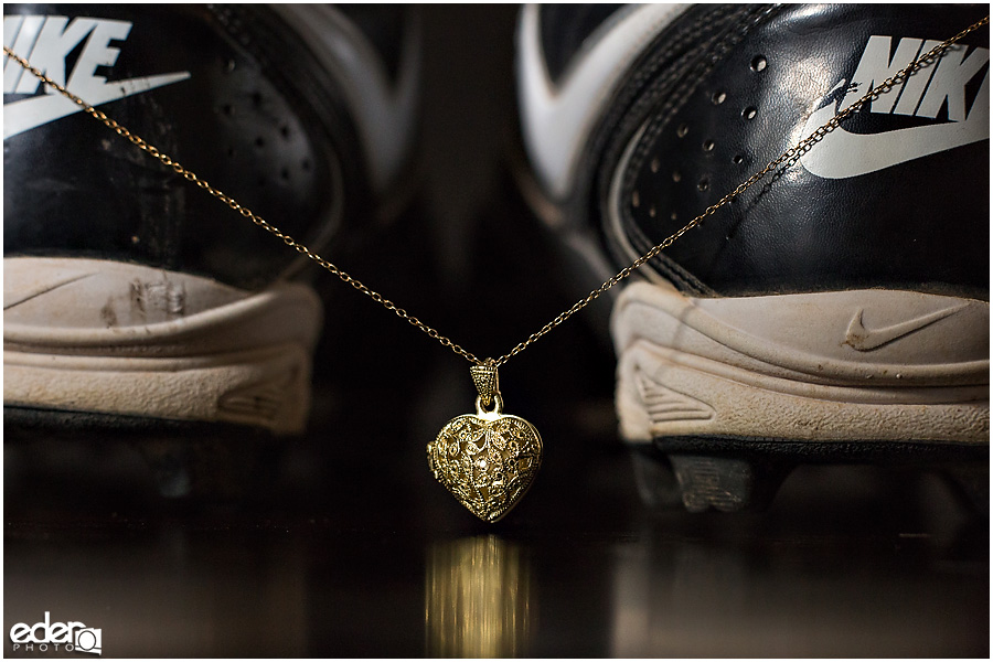 Wedding jewelry for baseball themed wedding