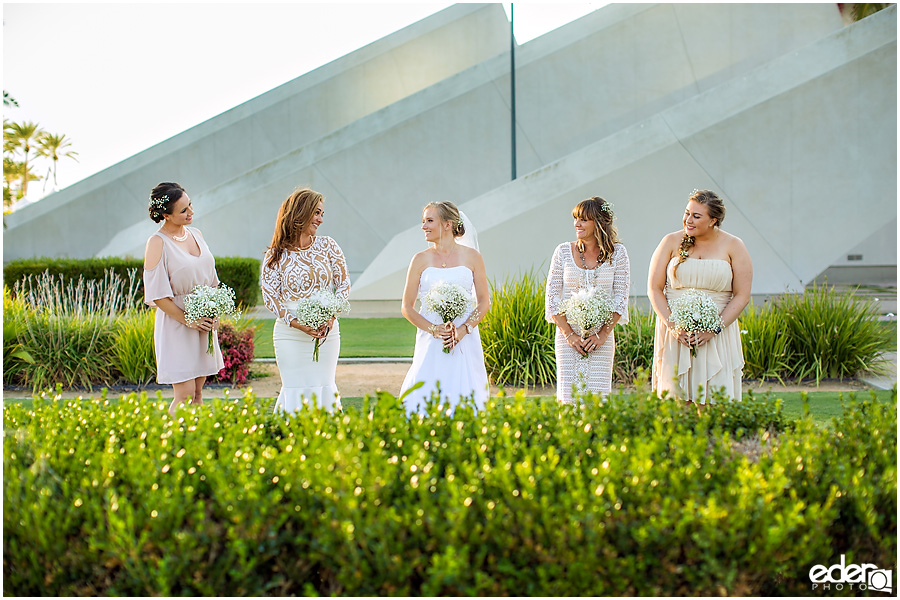 Bridesmaid in downtown San Diego.