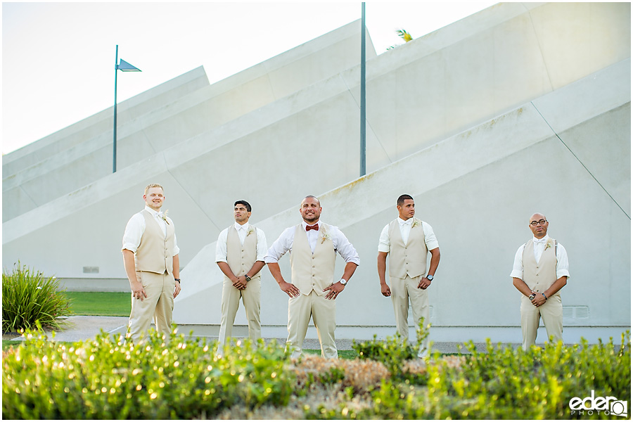 Groomsmen in downtown San Diego.