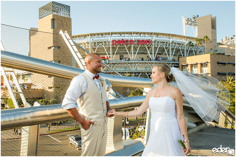 Petco Park wedding photos. 