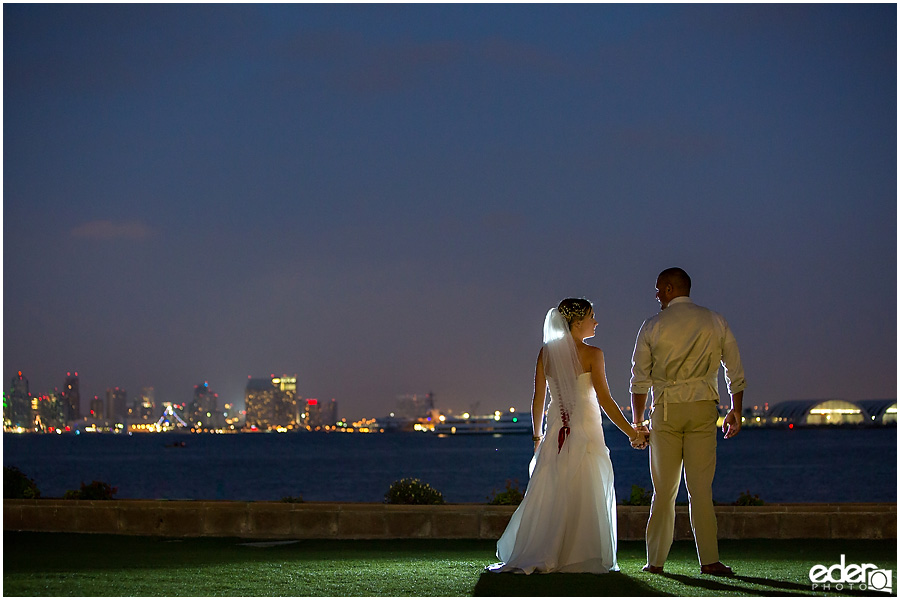 Night wedding photo at Admiral Kidd Club Wedding. 