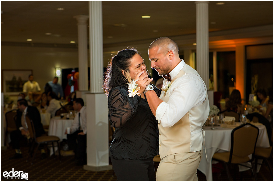 Mother and son dance