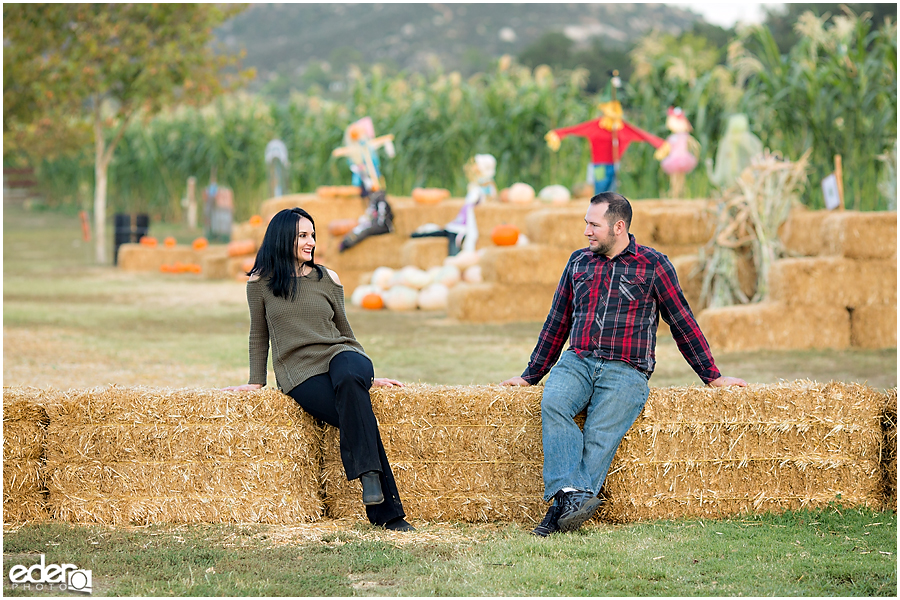 Pumpkin Patch Engagement Session in Escondido