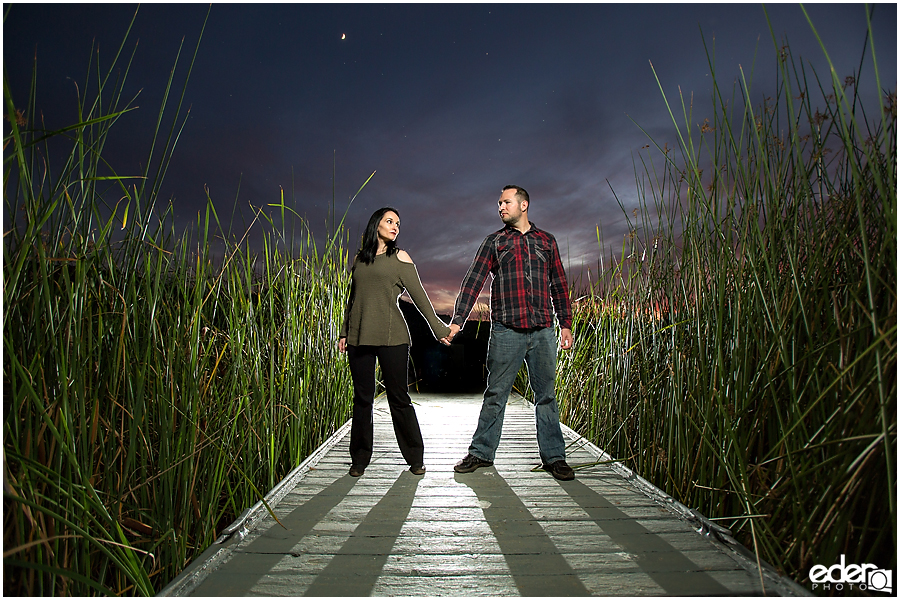 Night time engagement photos in Escondido CA