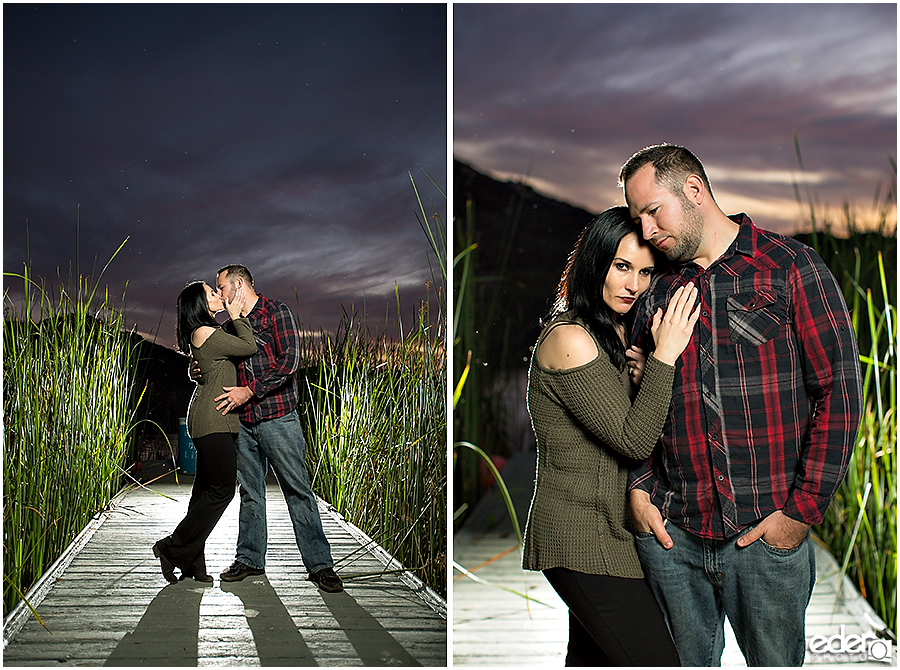 Night time engagement photos in Escondido CA