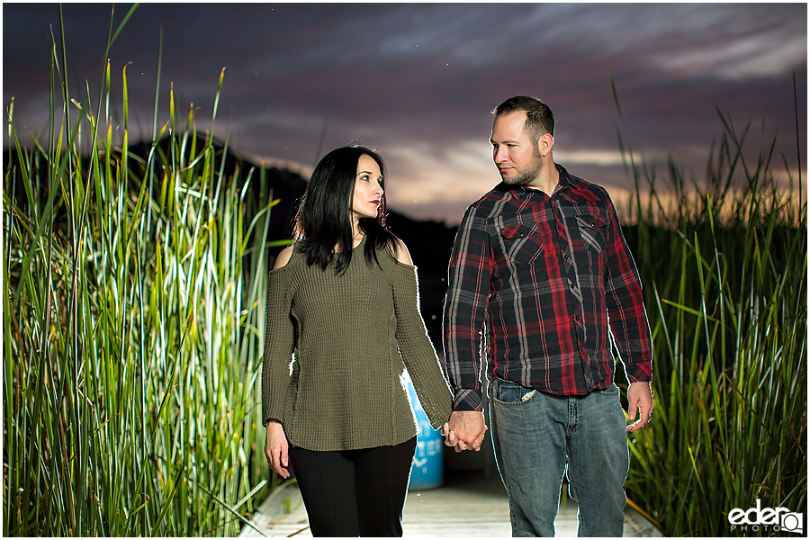 Night time engagement photos in Escondido CA