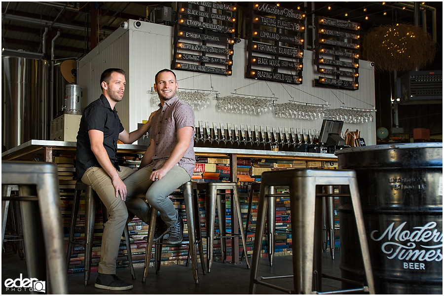 San Diego brewery engagement session.