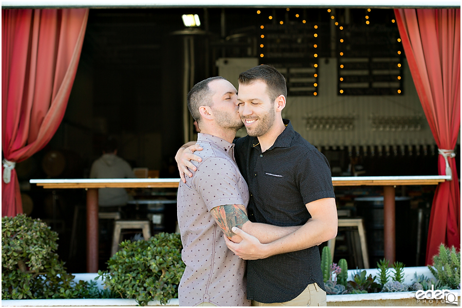 Same sex engagement session photography.