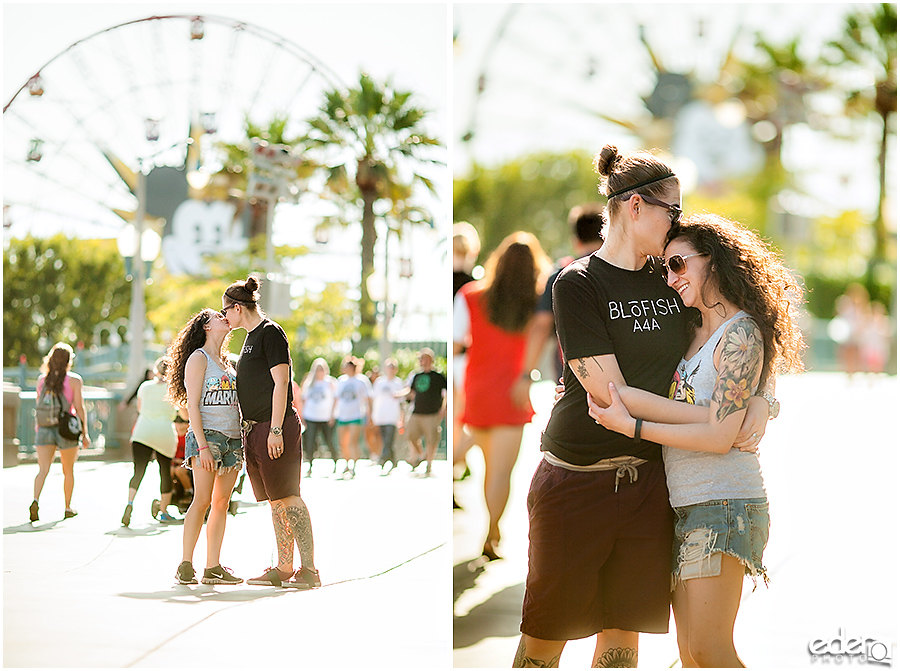 Lesbian couple at Disneyland