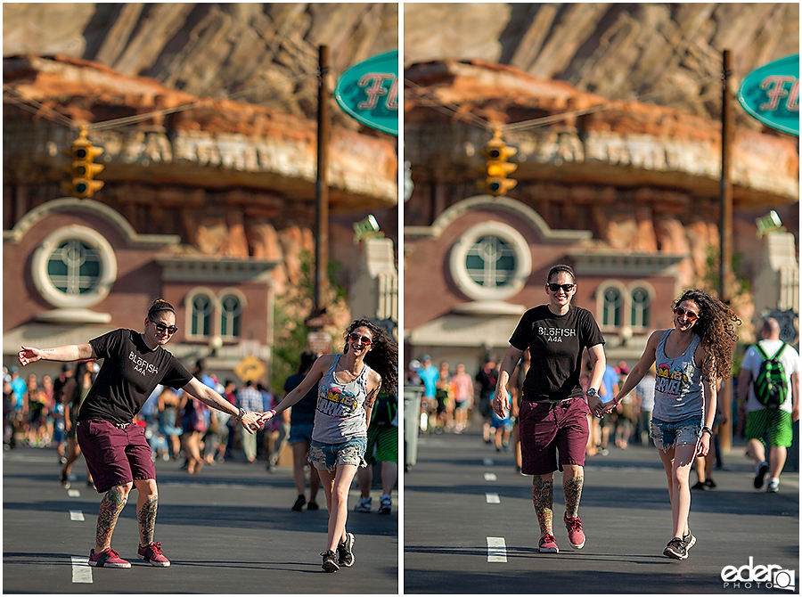 Cars land engagement session.