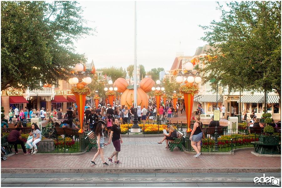 Disneyland Main Street on Halloween Time.