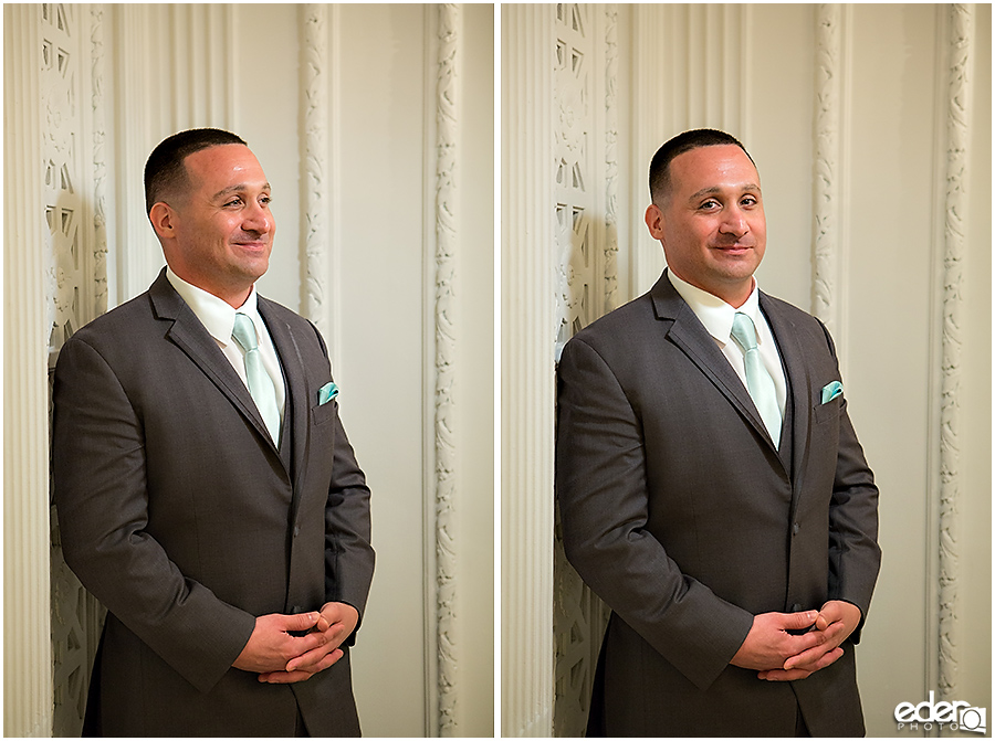 Groom in Chaffee Court at The US GRANT.