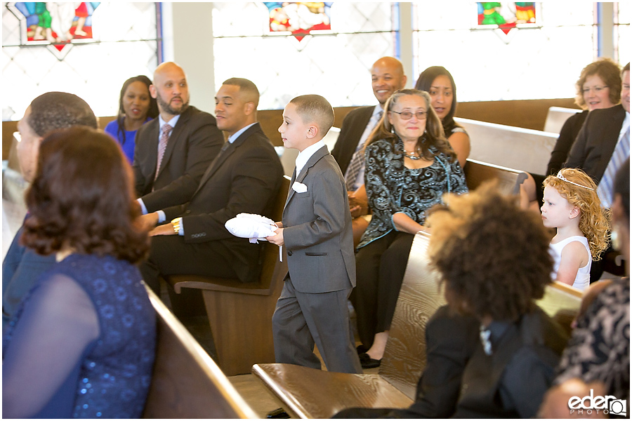 Ring bearer at All Hallows Catholic Church