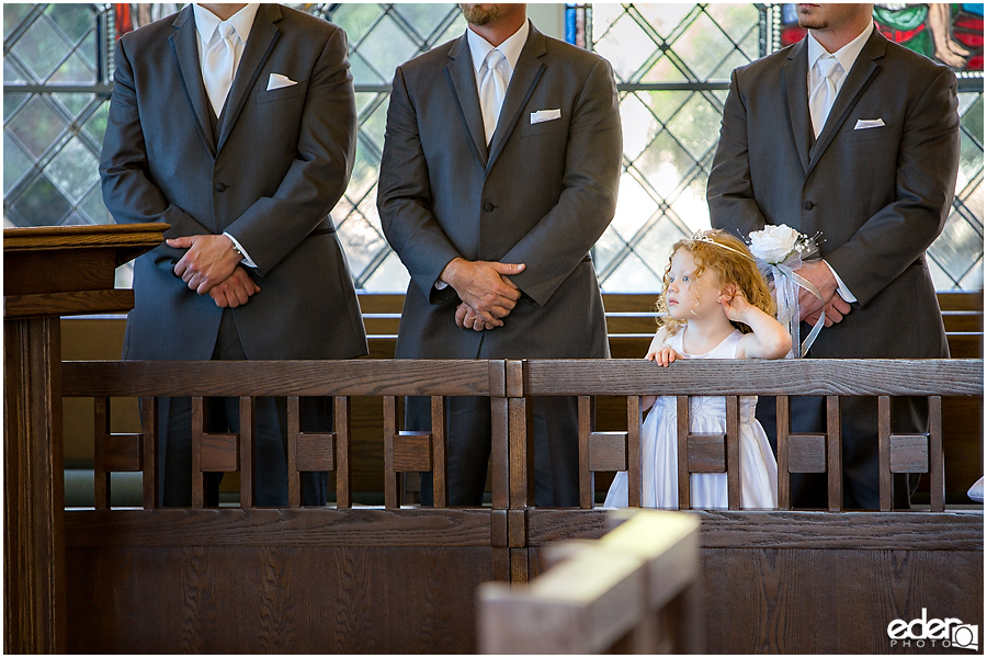 Flower girl at All Hallows Catholic Church