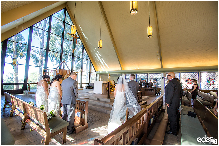 Wedding party at All Hallows Catholic Church