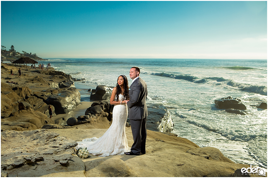 Bride and groom photos in La Jolla. 