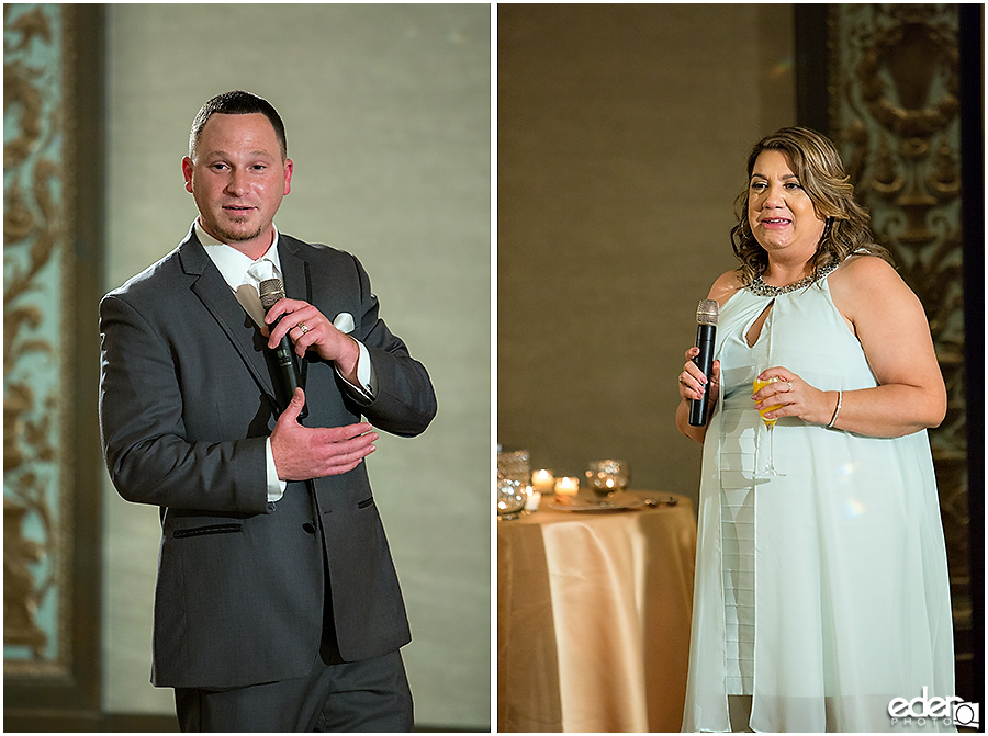 Toasts in Crystal Ballroom Wedding Reception