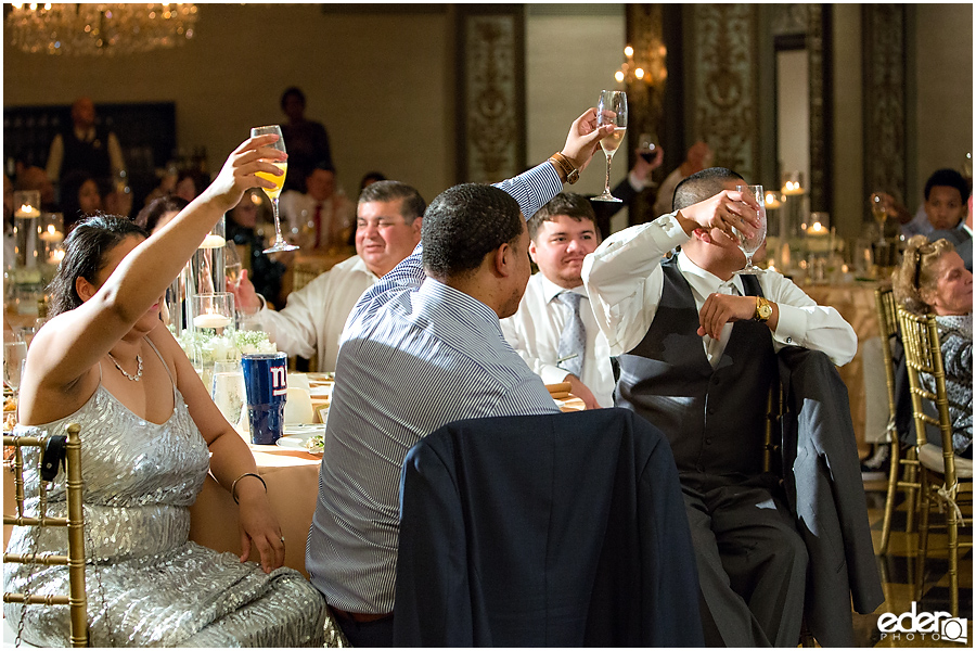 Toast in Crystal Ballroom Wedding Reception