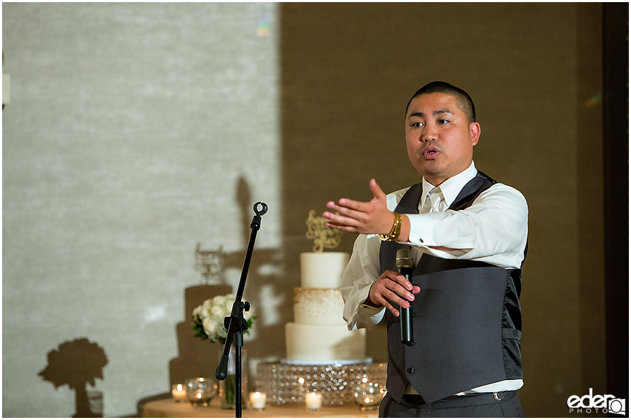 Toast in Crystal Ballroom Wedding Reception