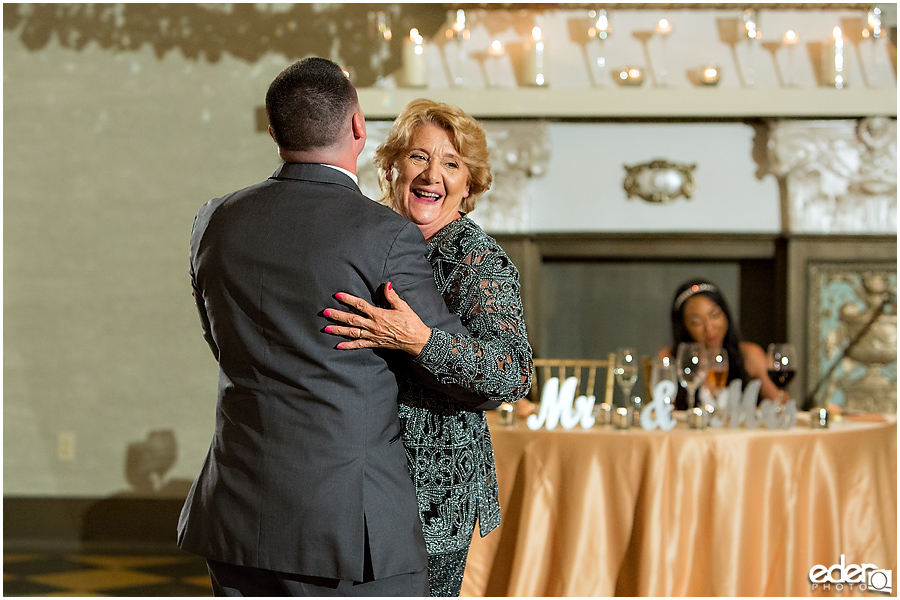 Mother son dance Crystal Ballroom Wedding Reception