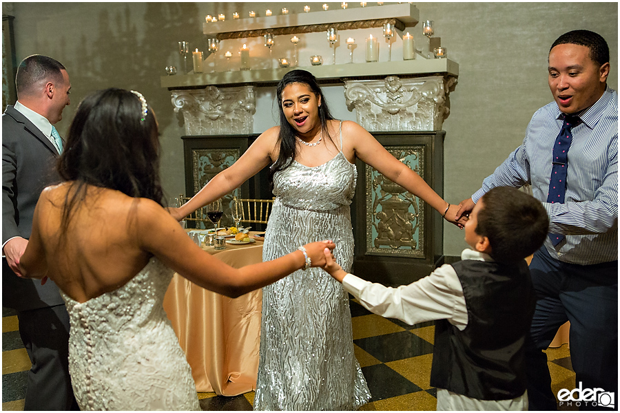 Dancing in Crystal Ballroom Wedding Reception