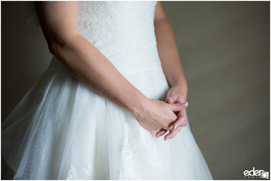 Bride getting ready for wedding at Shelter Island.