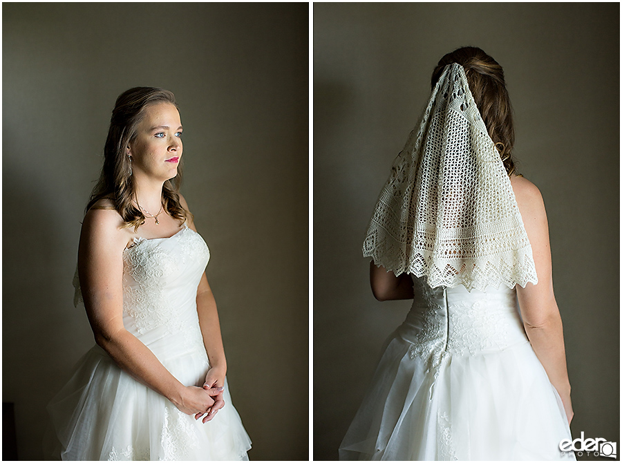 Bride portraits before wedding at Shelter Island.