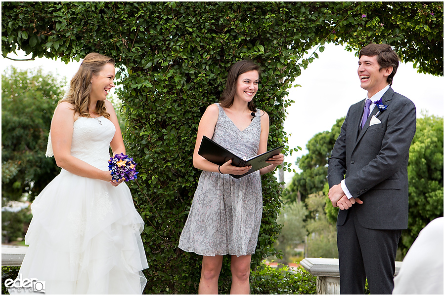 Laughter at Thursday Club Wedding Ceremony