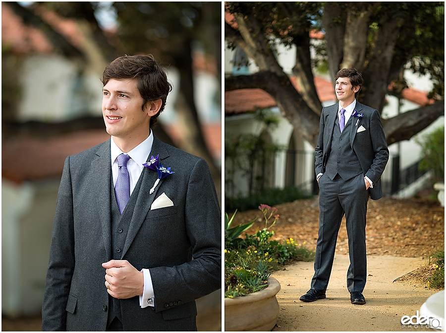 Groom Wedding Portraits at new Thursday Club Wedding Remodel.