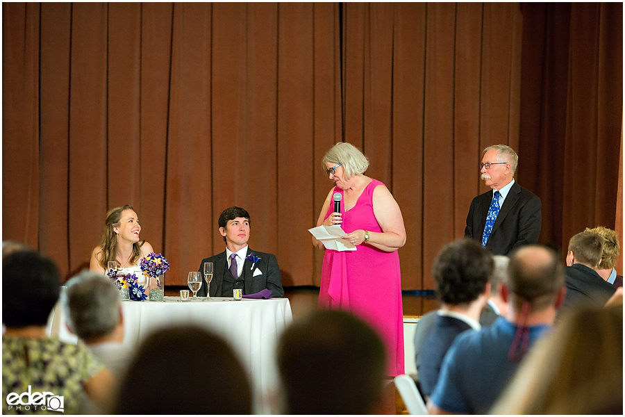 Parent toasts Thursday Club Wedding.