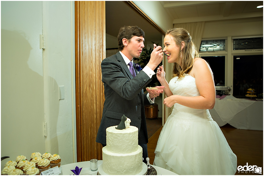 Cake cutting at Thursday Club Wedding.