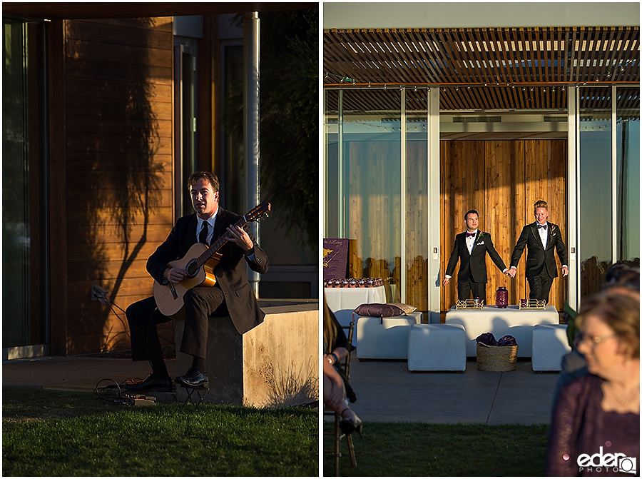 Wedding processional at Scripps Seaside Forum.