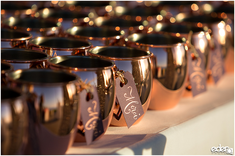 Mule copper mugs for wedding.