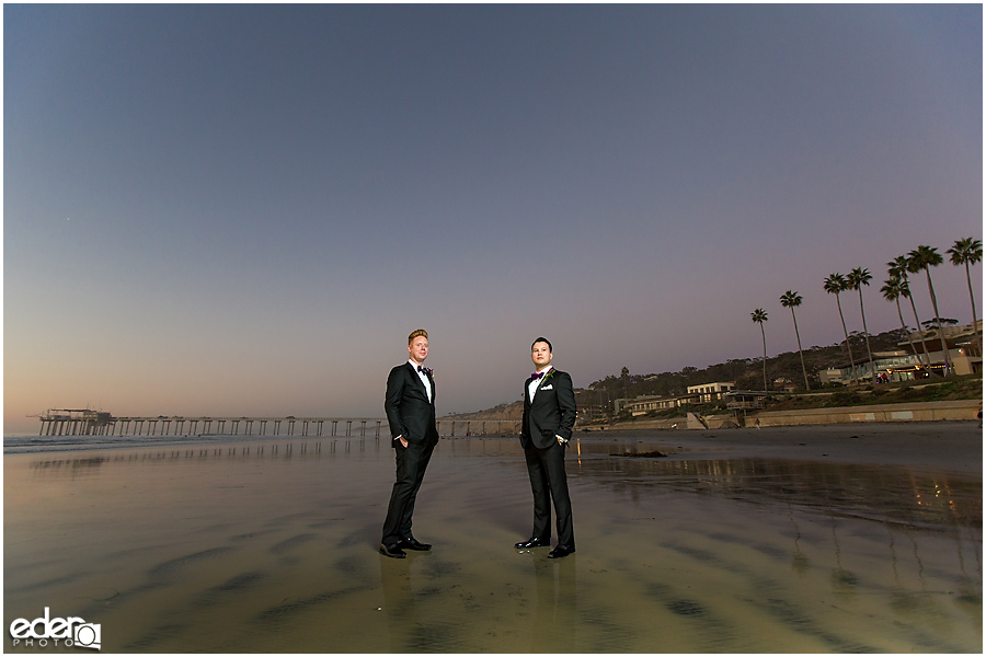 Gay wedding creative photography.