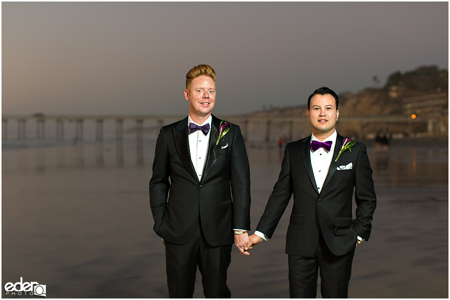 Gay wedding photos in La Jolla CA.