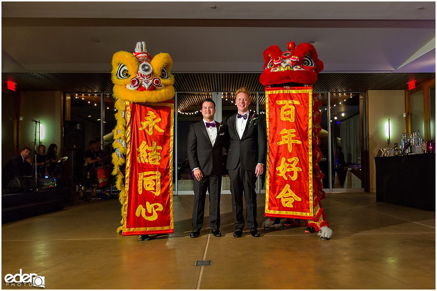 Gay wedding dragon dancers.