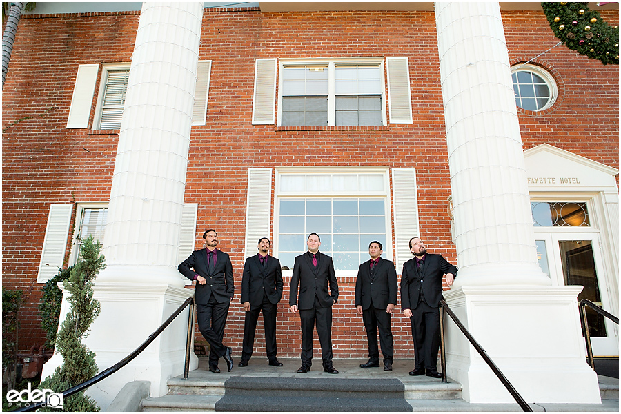 Groomsmen at The Lafayette Hotel