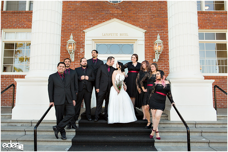 Wedding party at The Lafayette Hotel