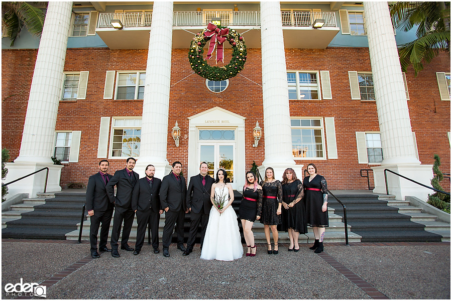 Wedding party at The Lafayette Hotel