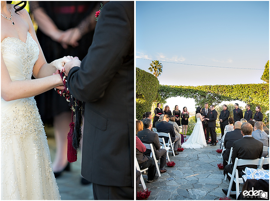 Handfasting during wedding