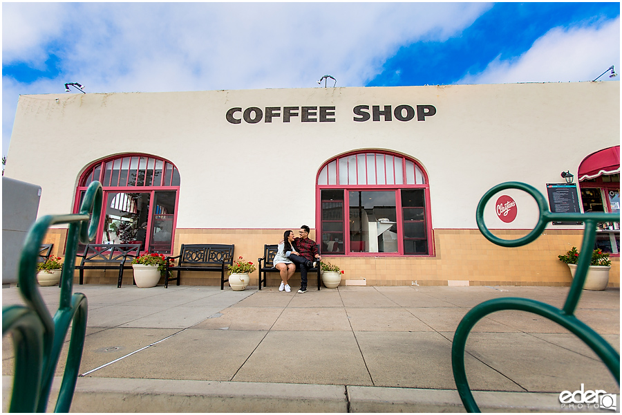 Coronado Coffee Shop Engagement Session