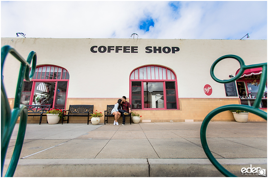 Coronado Coffee Shop Engagement Session