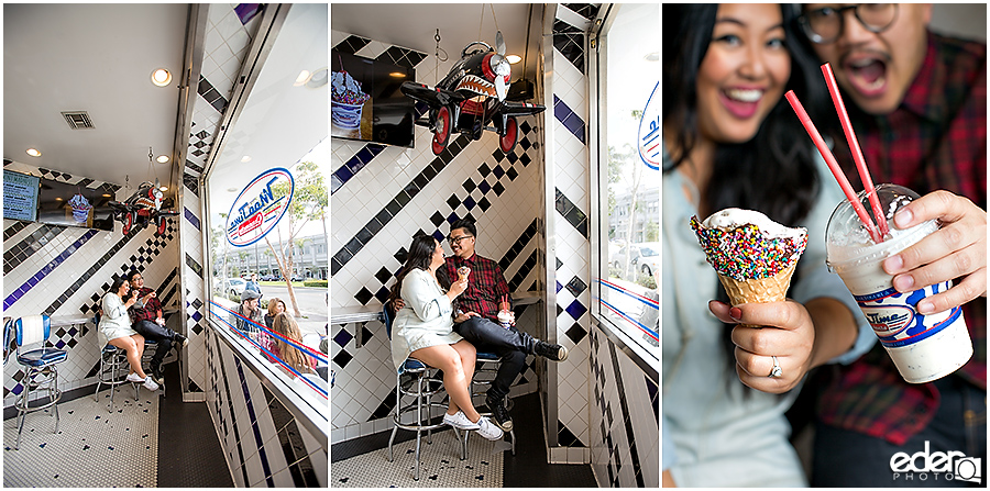 Coronado Engagement Session at Mootime indoor photos