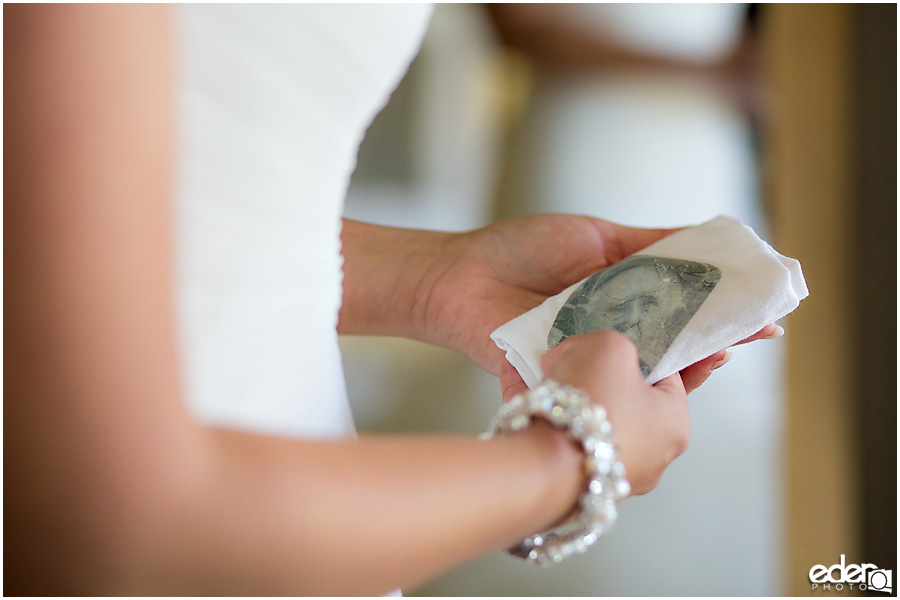 Bride's photo napkin 