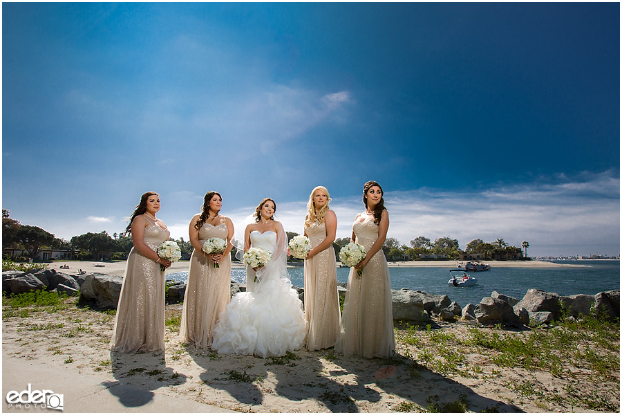 Bridesmaid portraits at Paradise Point Resort